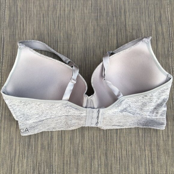 Nautica Intimates Tshirt Bra Size 42D Heather Gray Padded Underwire Adjustable - Picture 2 of 7